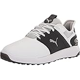 Puma Golf Men's Ignite Elevate Golf Shoe, White- Black-Metallic Silver, 11