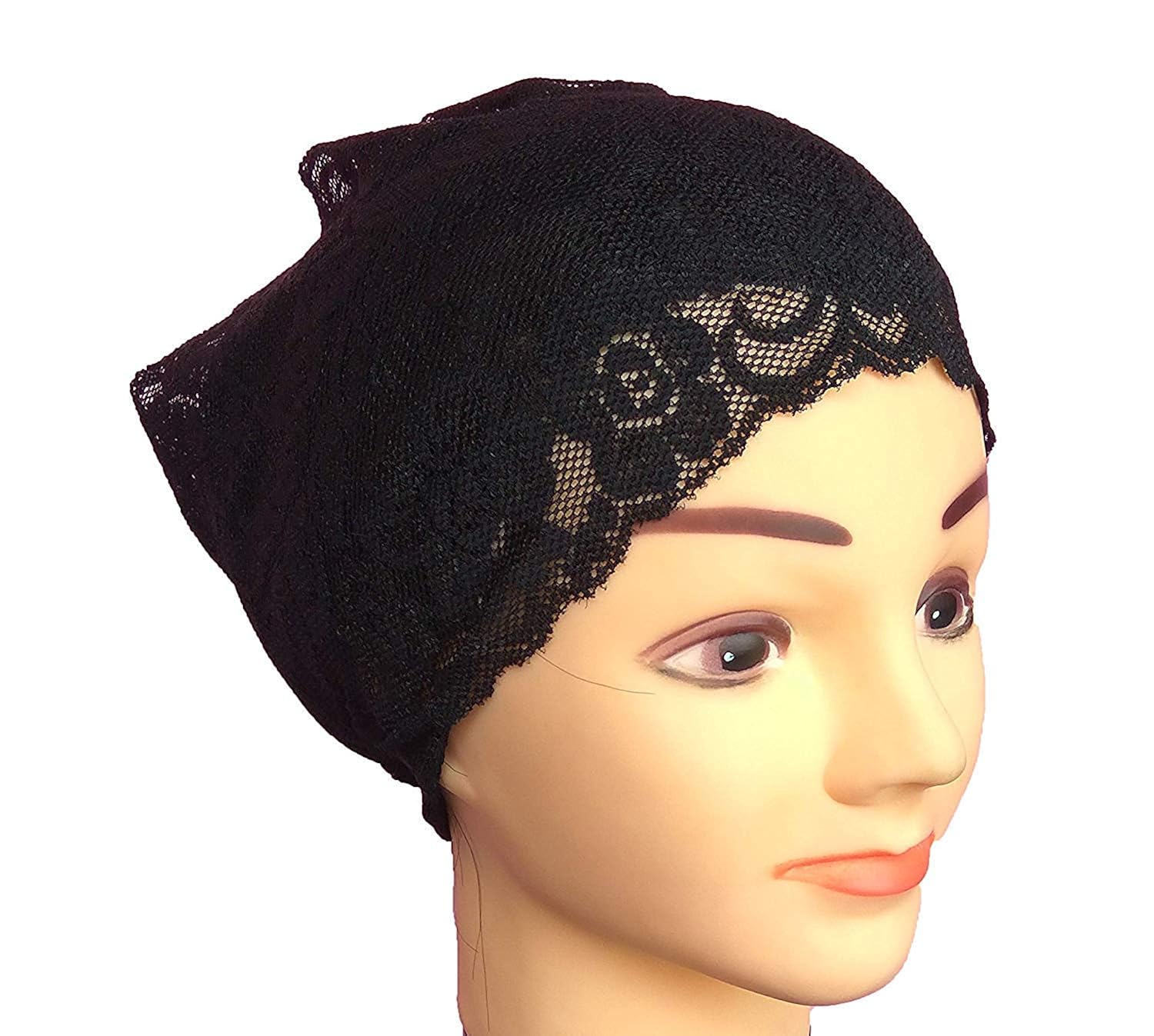 blendmix laylah women's cotton tube cap (black, free size)