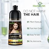 Herbishh Hair Colour Shampoo Grey Hair Light Brown 500 ml Ammonia-Free view 5