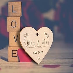 EYITUPC 4x6 Mrs and Mrs EST 2024 Picture Frame, Mrs