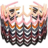 Canitor 8 Pieces Zig Zag Headbands Gifts for Women Teen Girls 90s Outfits Fashion Hair Accessories Trendy Zigzag Hair Bands for Women's Hair Thin Wave Teeth Comb Head Bands