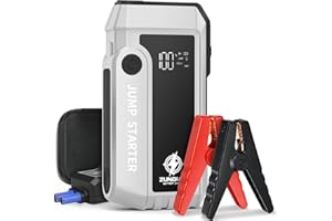 ZunDian Portable Car Battery Booster Jump Starter, 3000A Peak 12V Auto Battery Jumper Box (Up to 6.0L Gas, 3.0L Diesel Engine