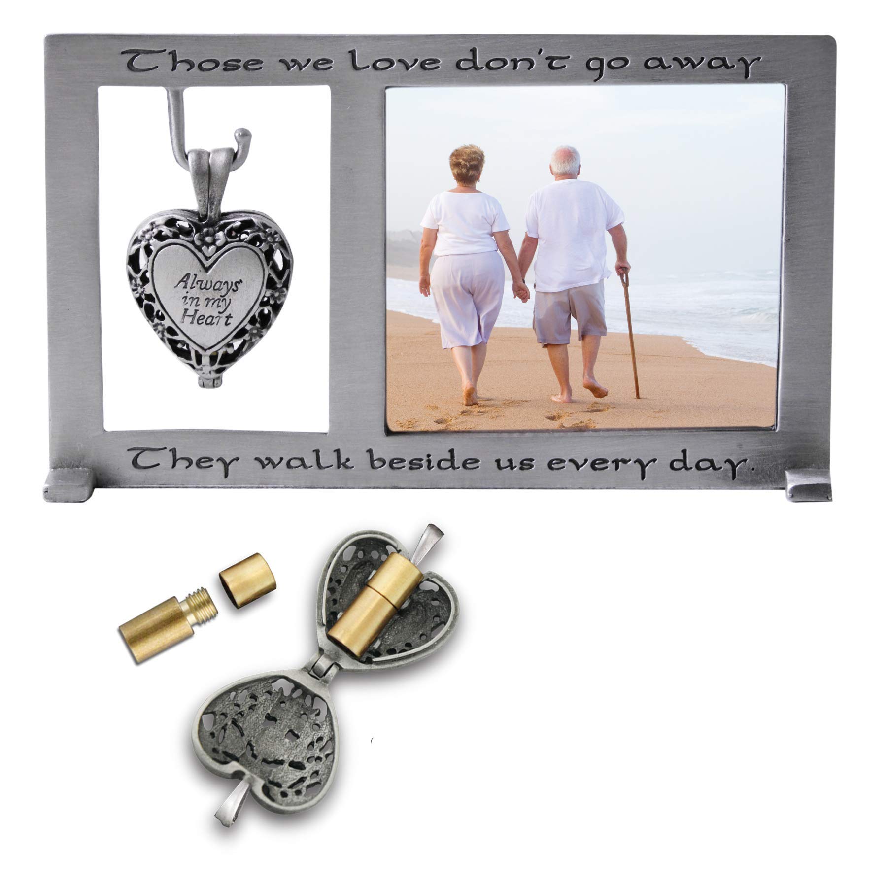 Photo 1 of Those We Love Memorial Photo Frame with Vial for Ashes or a Keepsake, Funeral or Sympathy Gift for Loss of Loved One, For 2.5-inch by 2.25-inch photo, by Abbey & CA Gift