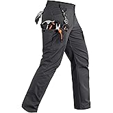 TACVASEN Mens Hiking Pants Waterproof Ripstop Lightweight Breathable Stretch Work Tactical Outdoor Pants with 8 Pockets