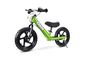 KRIDDO Pro Toddler Balance Bike for 2+ Year Old, 12 Inch Push Bicycle w Hand Brake & Kickstand, Gift Bike for 2-5 Boys Girls