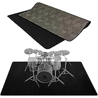 BQKOZFIN Drum Rug, 4.6x5.9Ft(140x180CM) Drum Mat Carpet Music Rug with Non-Slip Grip Bottom Roll of 27 Square Feet Great Gift