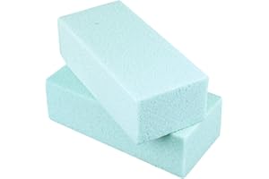 Super Z Outlet Standard Floral Foam Dry Polystyrene Blocks Bricks Green Arts & Crafts Base Lightweight Heavy Duty for Artificial Floral Arrangements (2 Pack, 7.75" x 3.5") (2 Pack)
