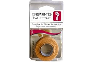 GAUZTEX Guard-Tex Beige ¾ Ballet Tape - Self Adhering Toe Wrap for Sweatproof Blister Protection - Self Adhesive Bandage Wrap for Dance, Sports, & More, Bandage - 1 Roll x 7 ½ yds