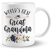 JRTW World's Best Grandma Coffee Mug - Great Gifts for First Time Grandmothers, Mothers Day Cup