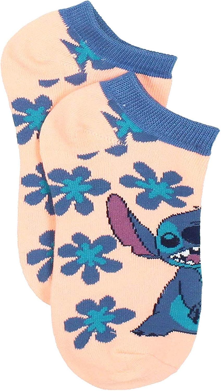 Disney Lilo & Stitch Womens 6 pack Socks (9-11 (Shoe: 4-10), Stitch Blue): Clothing