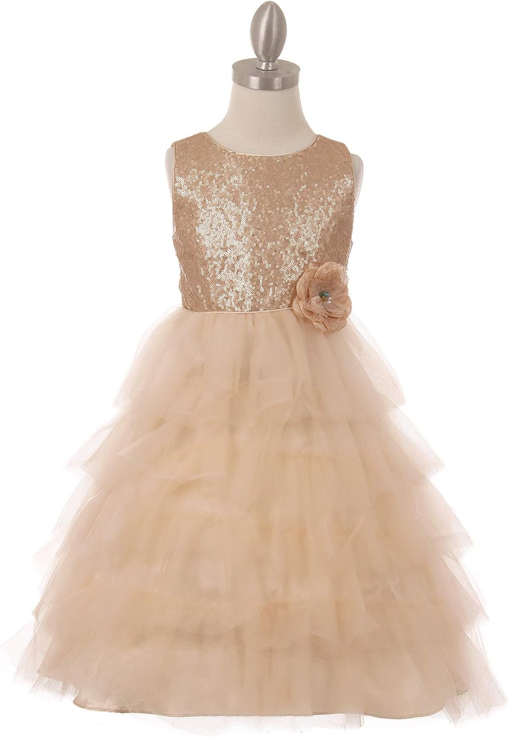 copper flower girl dresses