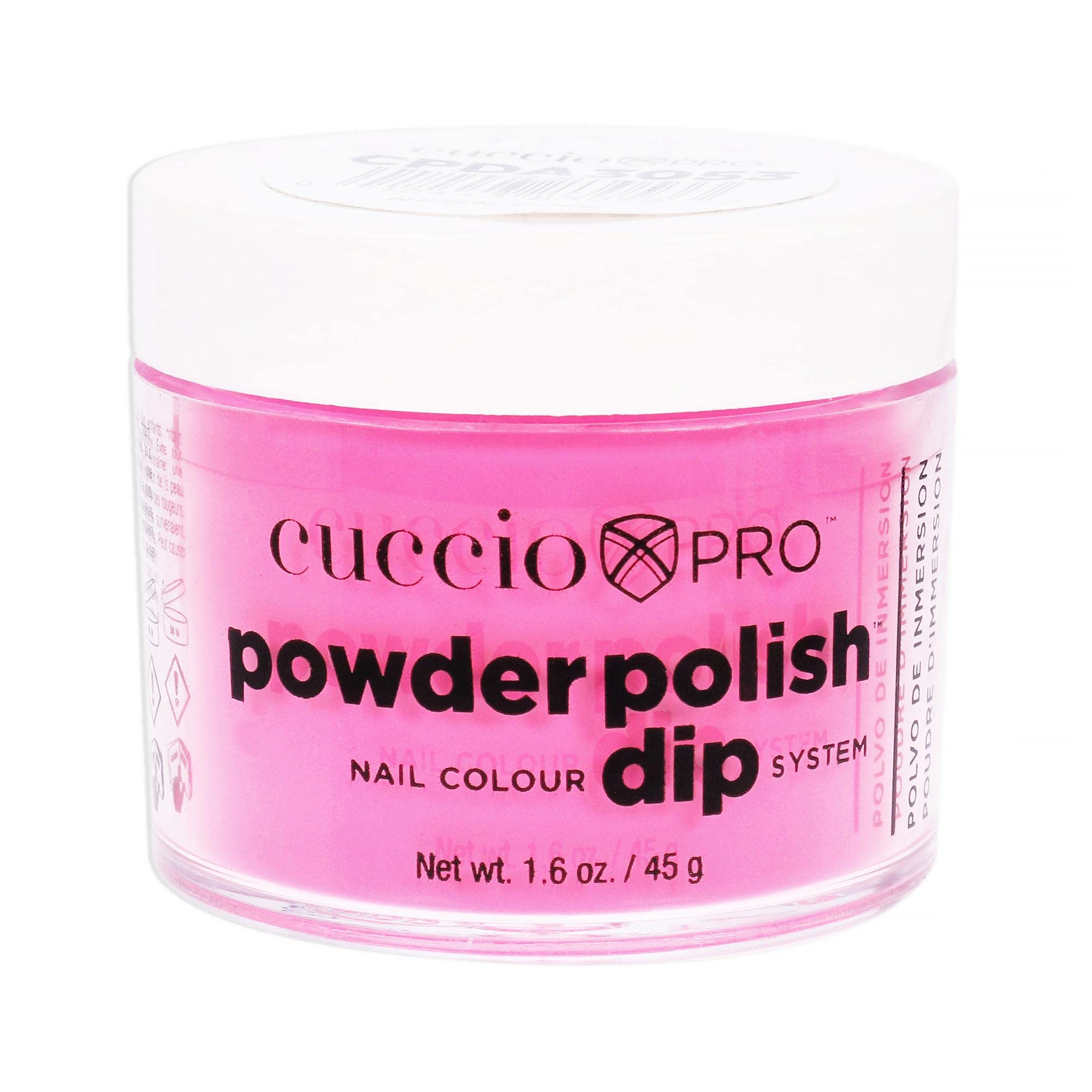 Cuccio - Pro Powder Polish Nail Colour Dip System - Neon Pink Dark - for Women - Nail Powder - 2 oz