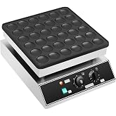 36PCS Mini Pancake Baker, 110V 1000W Electric Mini Dutch Pancake Maker Baker Machine Commercial Electric Non-stick Dutch Pancake Maker Machine w/Temp &amp; Time Control for Restaurants &amp; Cafes