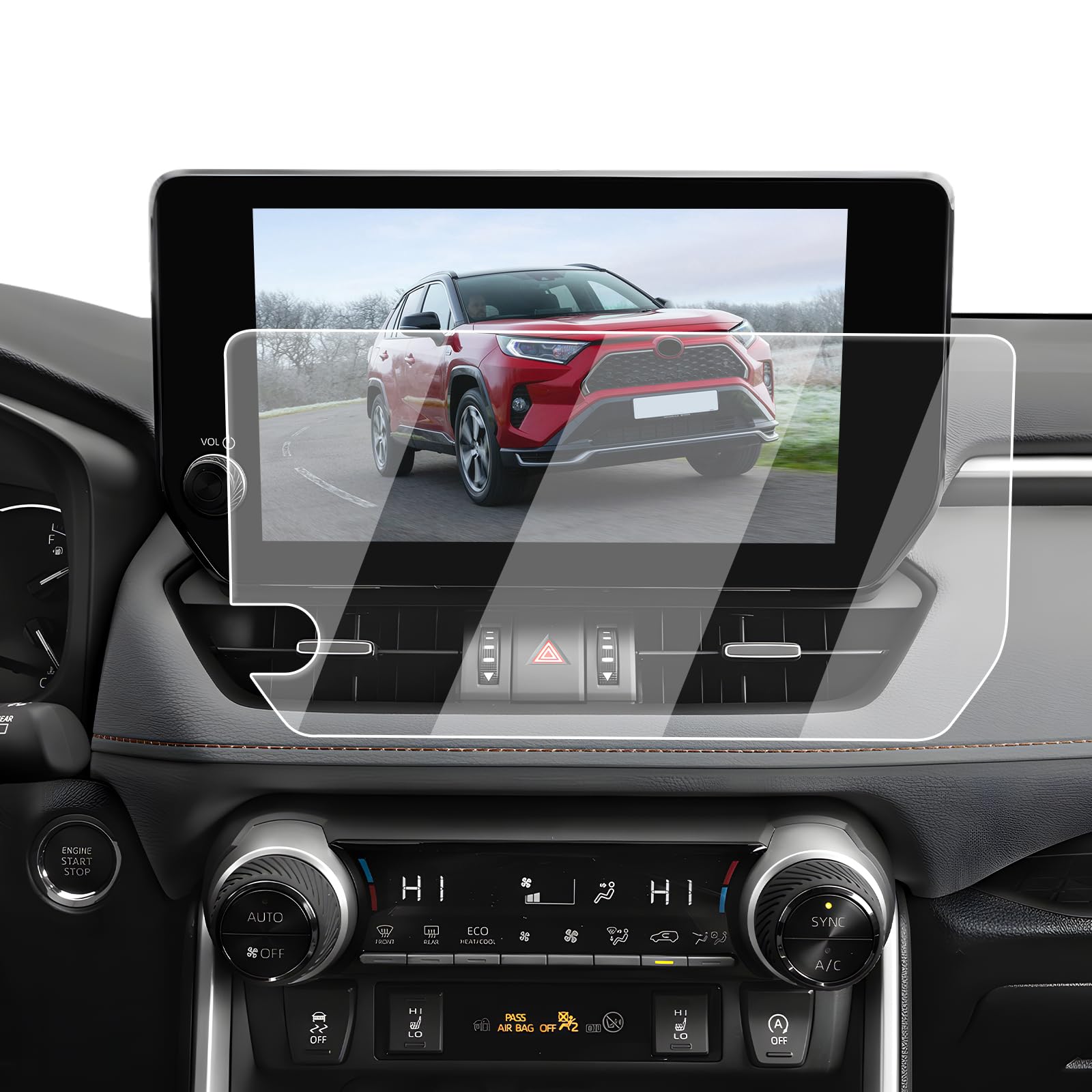 Photo 1 of 2025 Toyota RAV4 Screen Protector - Matte For 2023-2025 RAV4 10.5-Inch Touch Screen - 9H Tempered Glass 2023-2025 Toyota RAV4(XLE Premium/Adventure/TRD Off-Road/Limited/XSE) Accessories Anti Glare