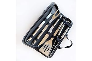LLRY BBQ Grilling Tools Set - Stainless Steel Grilling Accessories with Free Portable Bag. (5PCS)