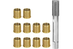 FALVFUN 11PCS Car Spark Plug Thread Repair Kit, M14×1.25 Inserts and M16x1.25 Threaded Tap Spark Plug Rethreaded Kit, Automotive Engine Repair Tool, Universal for Vehicles