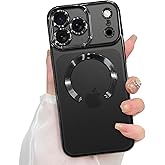 ZIYE Magnetic Case Made for iPhone 17 Pro Max 6.9 Inch [Compatible with MagSafe] Soft TPU Slim Phone Cover Anti-Scratch Drop Protection Clear Phone Case for Women Men, Black