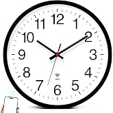 Wifi Clock Wifi Wall clock with Auto Time Sync &amp; DST Battery Operated | 12Inch Silent Non-Ticking Round Smart Wi-Fi Analog Modern Wall Clocks, Easy to Read for Office Home Classroom Bedroom