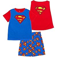 DC Comics - Ensemble de pyjama court à motif Superman - Bleu marine