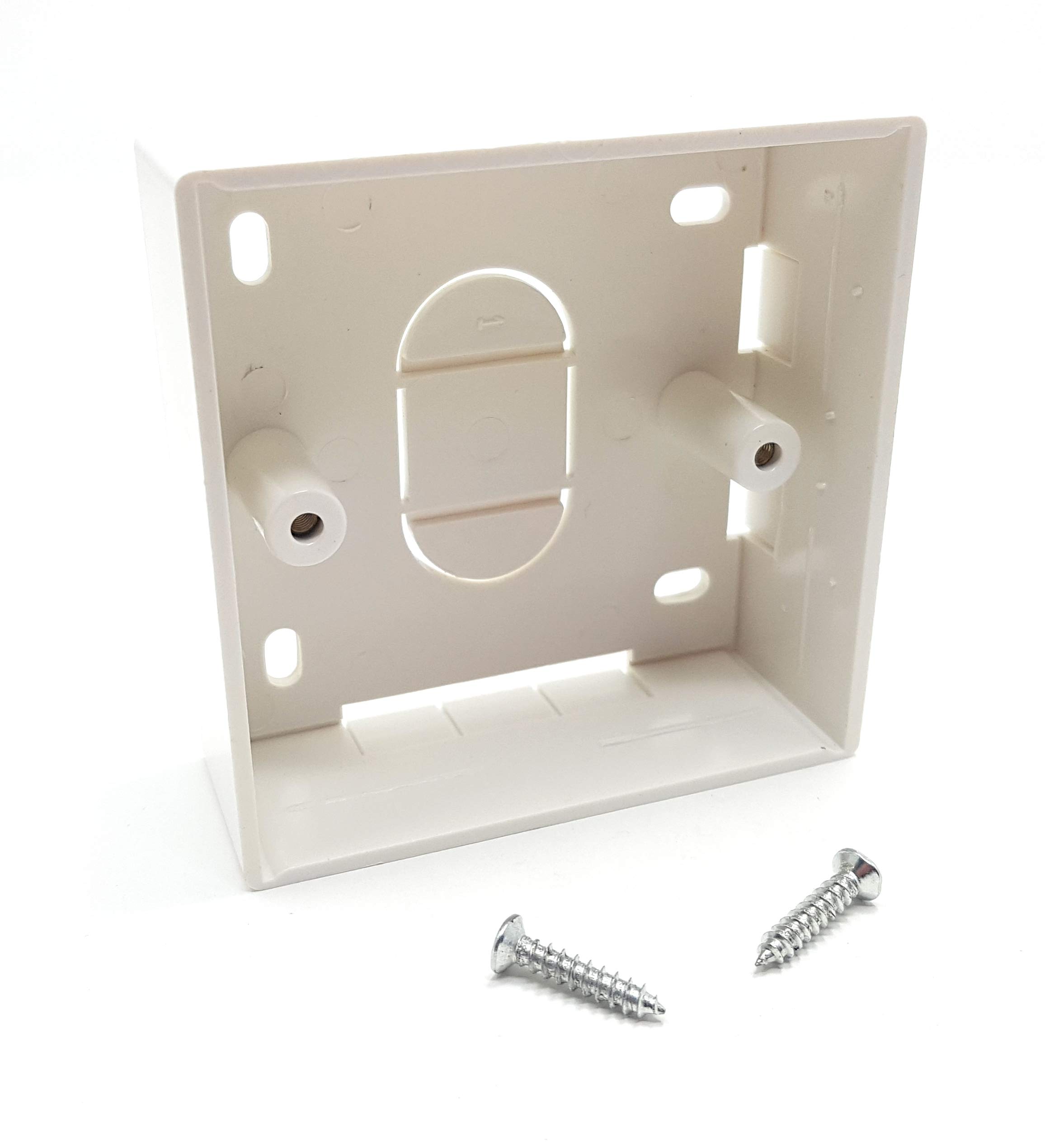 MainCore Surface Mounting Back Box for Electrical & Ethernet Faceplate CAT5e CAT6 CAT6A CAT7 CAT8 (Single 86mm x 86mm x 32mm)