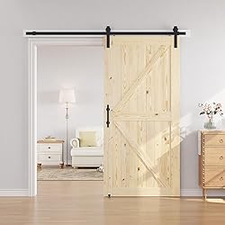 SMARTSTANDARD 42in x 84in Sliding Barn Door with