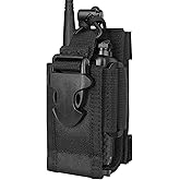 LUITON Tactical Molle Radio Pouch - Heavy Duty Holster Bag for Two-Way Walkie Talkies - Compatible with Bags/Packs/Duffels (Black)