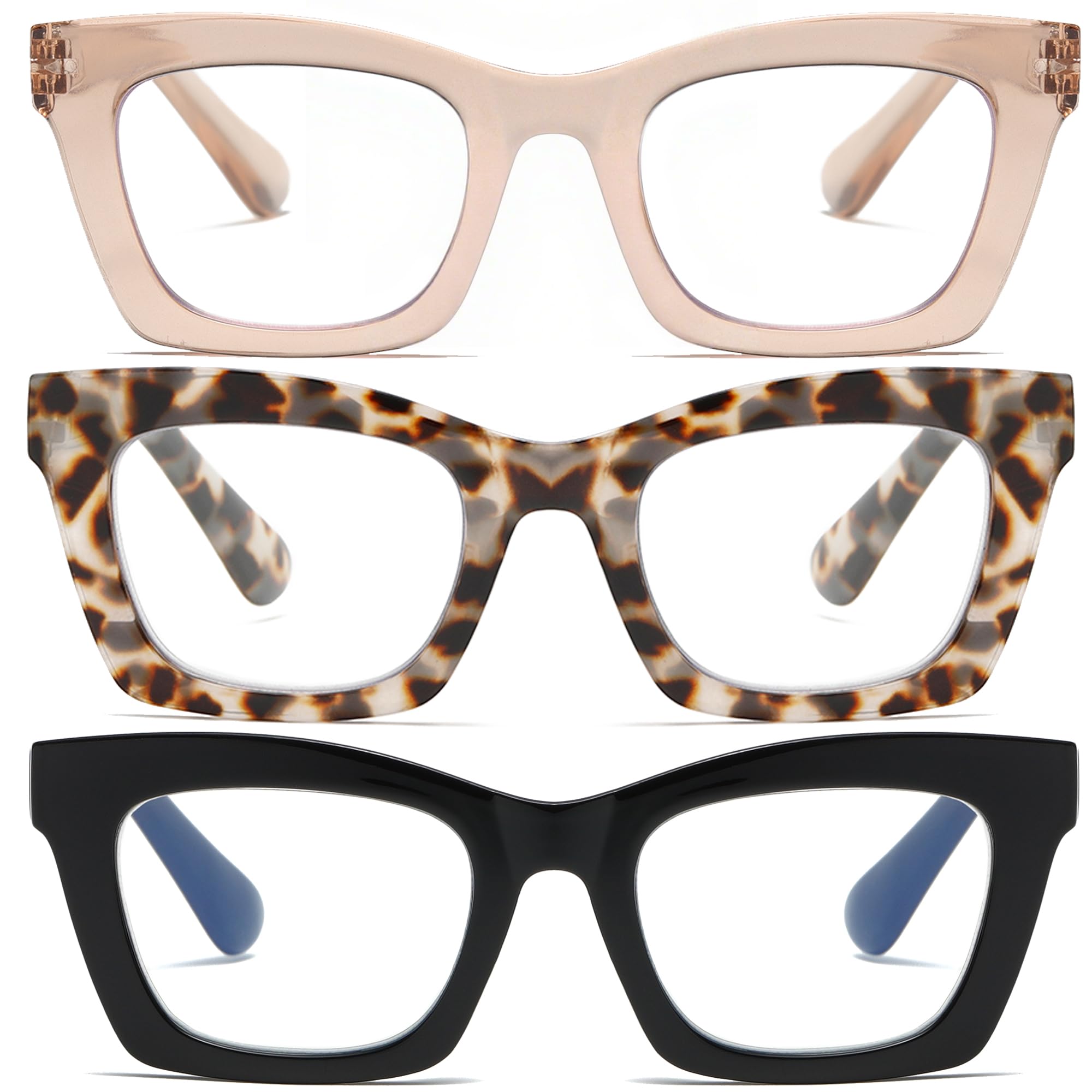 Photo 1 of ** BLACK GLASSES ONLY**
FSRTEP Oprah- Readers for Women - Stylis Style Reading Glasses with Blue Light Blocking and Spring Hinge KBH +1.5