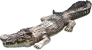 Poolmaster 30-Inch Floating Crocodile Decoy for Pool, Pond, Garden and Patio, Body , Brown , Medium