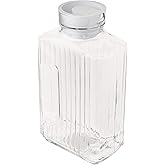 Anchor Hocking Glass Bistro Pitcher with White Stopper, 64-Ounce, Clear