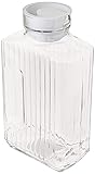 Anchor Hocking Glass Bistro Pitcher with White