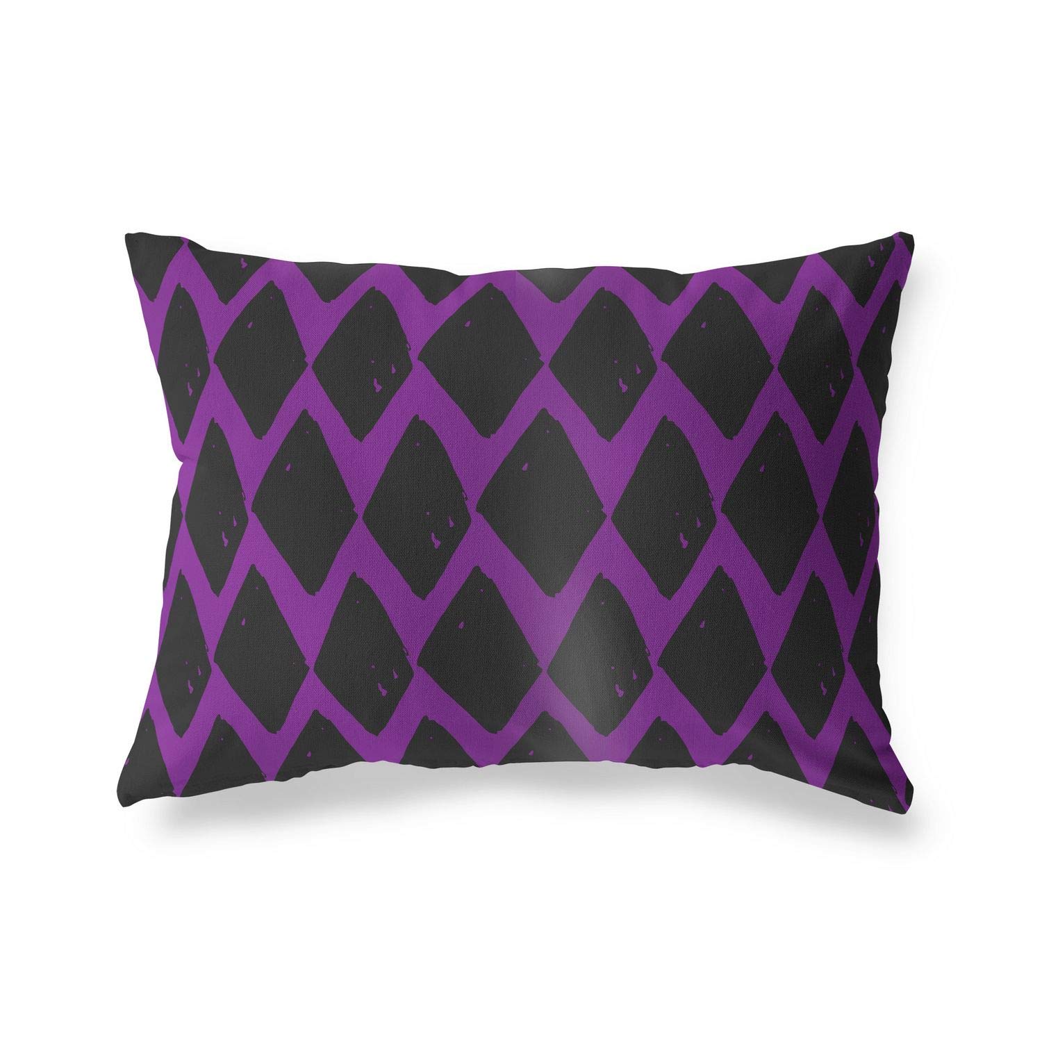 BonaMaison Decorative Cushion Cover, Purple-Black Throw Pillow Covers, Home Decorative Pillowcases for Livingroom, Sofa, Bedroom, Size: 45X60 Cm - Designed and Manufactured in Turkey