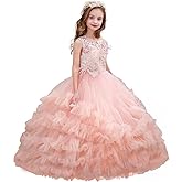 ABAO SISTER Sparkling Flower Girls Princess Pageant Dreses Party Prom Puffy Ball Gowns Formal Dresses