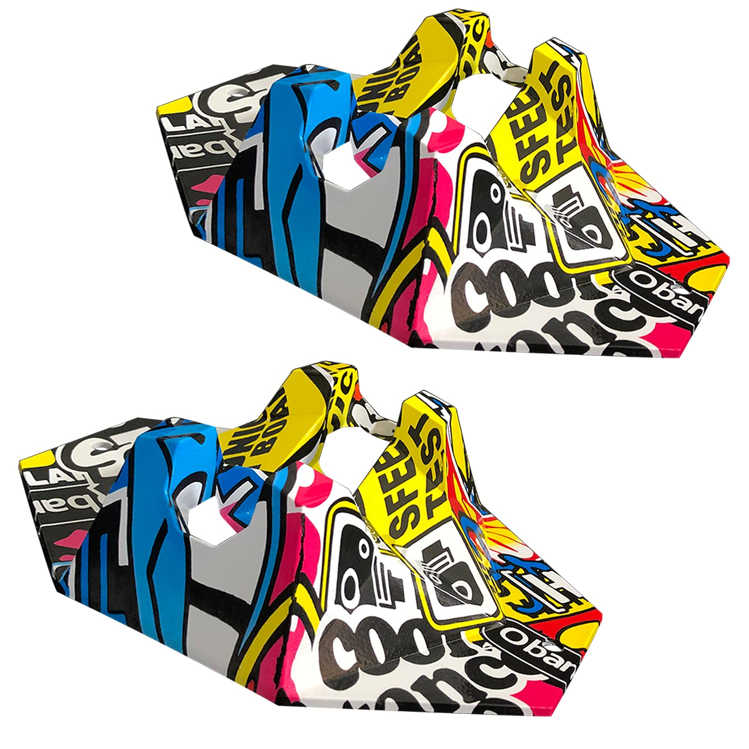 Scooter Stand, Scooter Stand, Scooter Rack Stand for Freestyle Scooter/Scooter for Children/Stunt Scooter/Trick Scooter 95 mm/100 mm/110 mm/120 mm Wheels (2 x Graffiti)