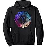 Aries Zodiac Mandala | Mandala Star Sign Aries Pullover Hoodie