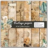 Scrapbook Paper 12x12 inch - Vintage Botanical Floral Double Sided Pattern Designer Decoupage Craft Paper Pads for Gift Wrapping Card Making Photo Collage Album Wedding Home