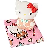 Hello Kitty Gingerbread Joy Hugger Pillow and Throw Blanket Set – 11 inch Character Plush with 40x50 inch Soft Fleece Blanket – Cozy for Kids, Girls, Boys, Travel, Nap Time