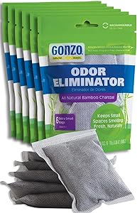 Gonzo Bamboo Charcoal (36 Extra Small Bags 10 Grams) Air Purifying Bags Odor Eliminator for Home Drawers Pets Gym Bag
