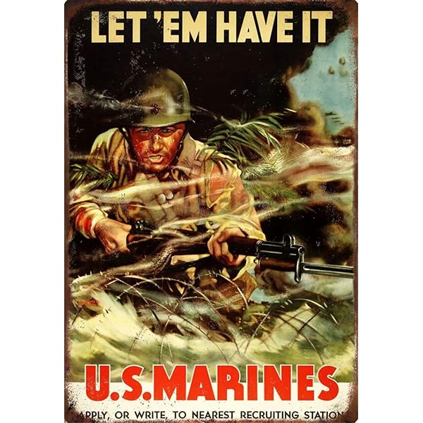 Amazon.com: US Marine - Lets Go Get Em - WWI - Vintage