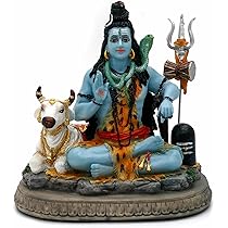 Hindu God Shiva Lingam Statue - 4.4”H Indian Idol Shiva Murti Item