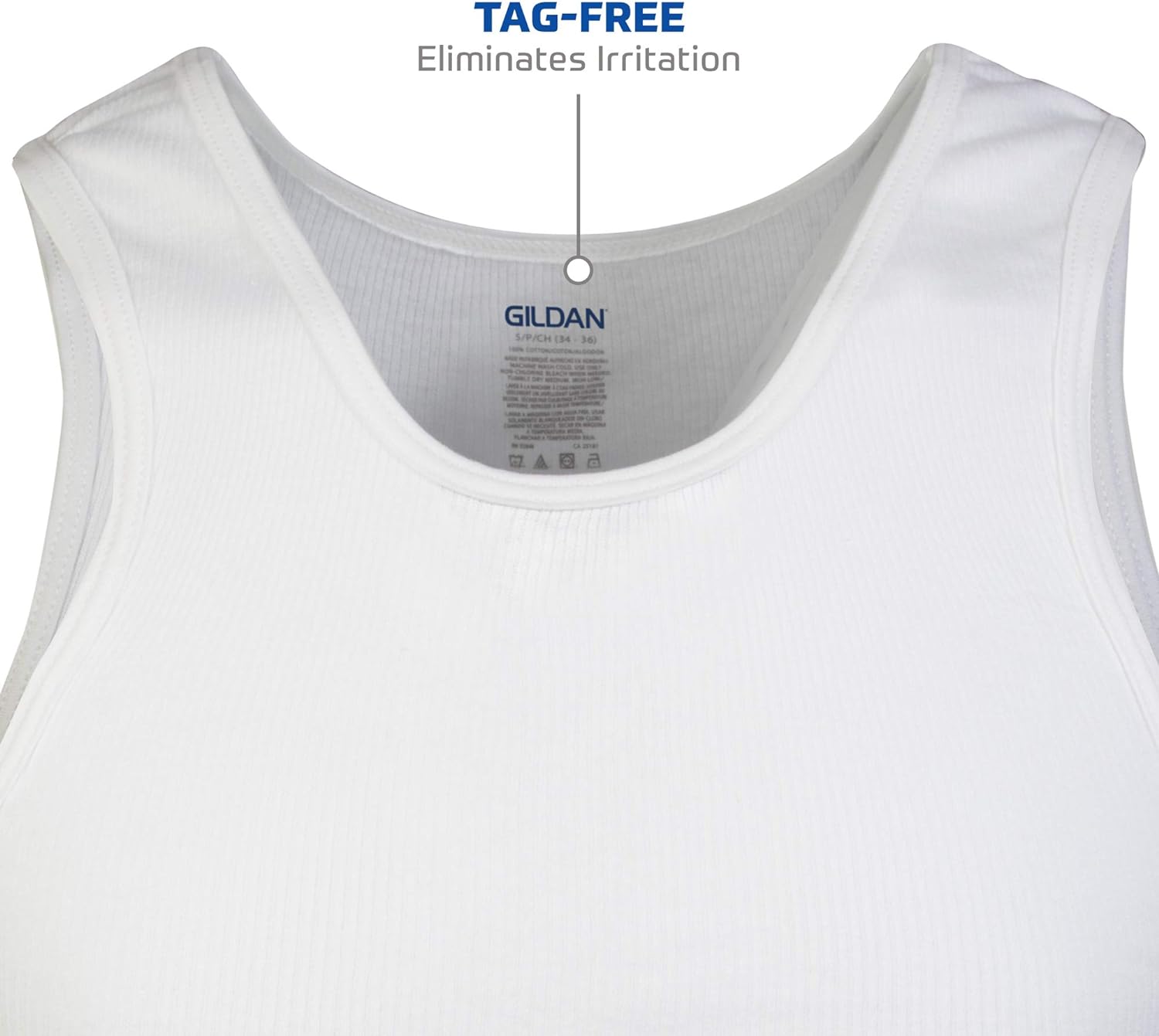 Gildan Men's A-Shirts Tanks Multipack at  Men’s Clothing store