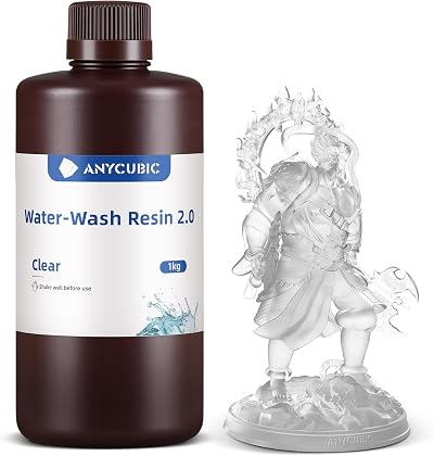 ANYCUBIC Water Washable Resin 2.0 1kg Clear High Precision Low Odor