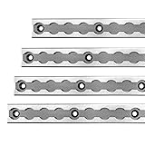 SALUINOKI 12" L-Track Rail Silver 4 Pack, 1ft