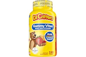 L’il Critters Gummy Vites Daily Gummy Multivitamin for Kids, Vitamin C, D3 for Immune Support Cherry, Strawberry, Orange, Pin