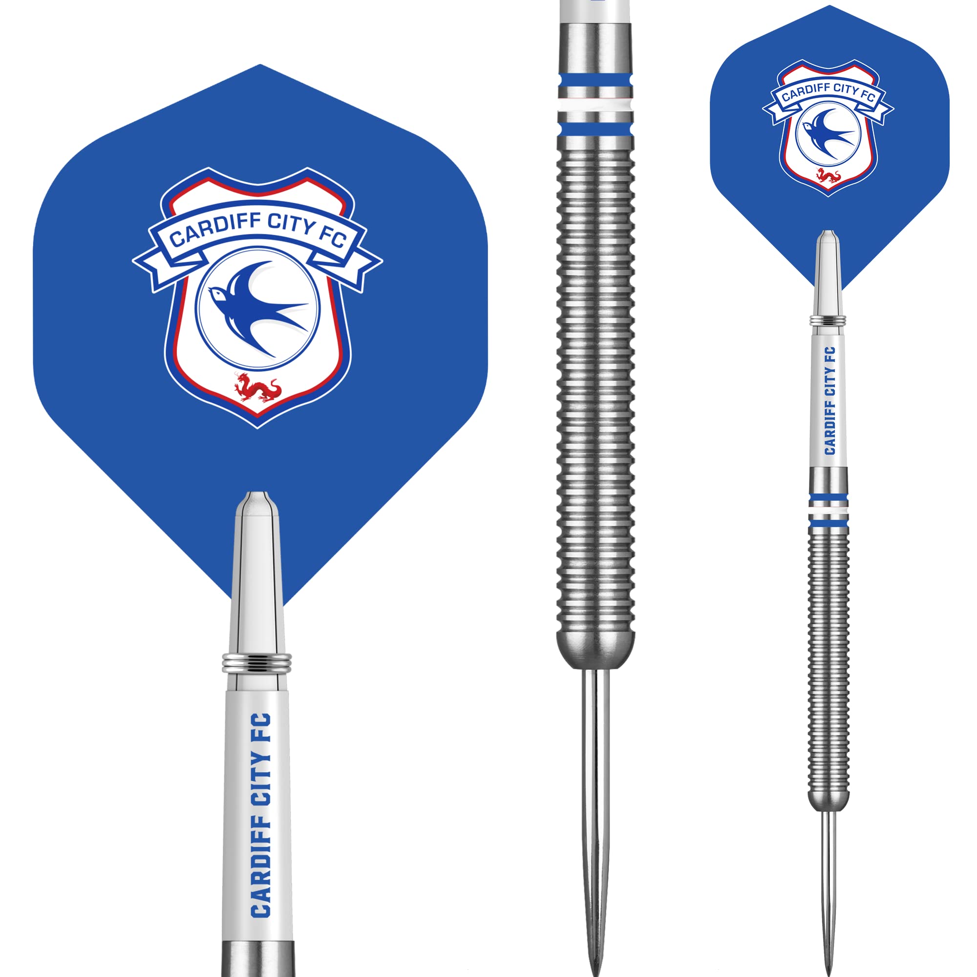 Darts Corner Officially Licensed Cardiff City Football Club Bluebirds FC Steel Tip Darts 24g (D1440)