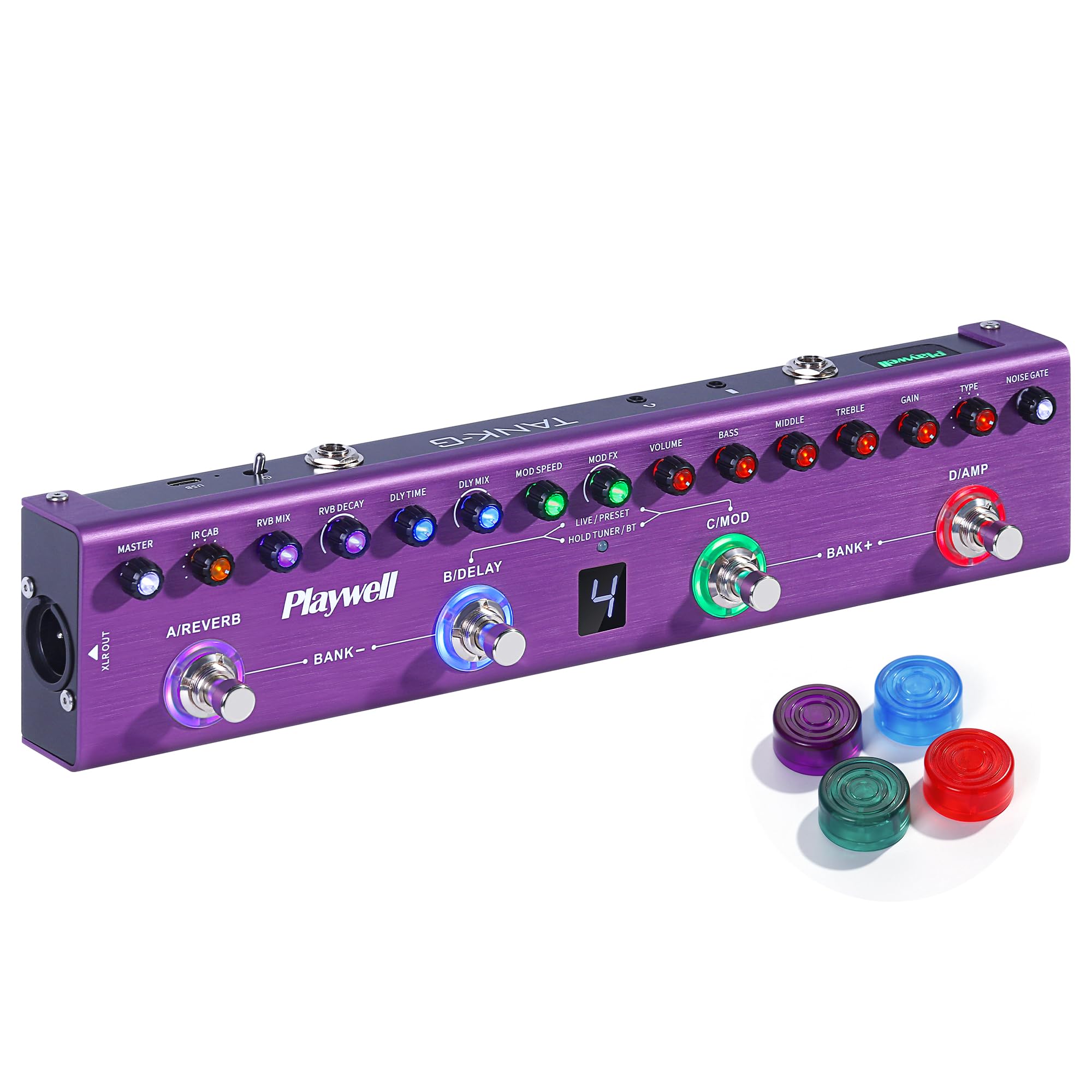 Multi Effects Guitar Pedal Lekato Digital Electric Guitar Effector