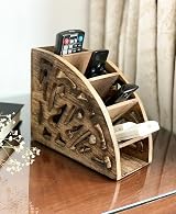 The Great Indian Bazaar Handcrafted Wooden Remote Control Holder 5 Slots view 2