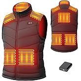 HILLSLTR Heated Vest for Men with 18400mAh 7.4V Battery Pack,Electric Warming Vest with Pockets