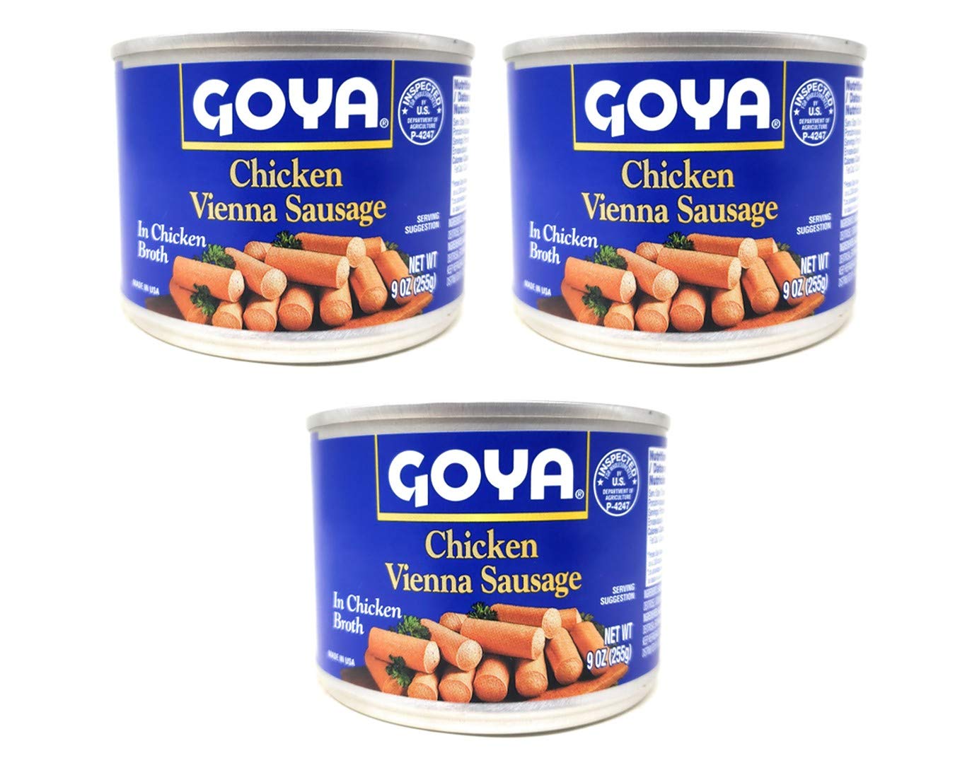 Goya Chicken Vienna Sausage in Chicken Broth (3 Pack, Total of 27oz)