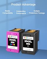 GPC Image 304XL Remanufactured Ink 2 Pack Black Tri-Color for HP ENVY DeskJet view 4