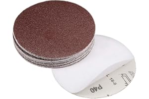 uxcell 6" PSA Sanding Discs 40 Grits Self Stick Aluminum Oxide Sandpaper for Random Orbital Sander Wood Metal Dry Polishing 2